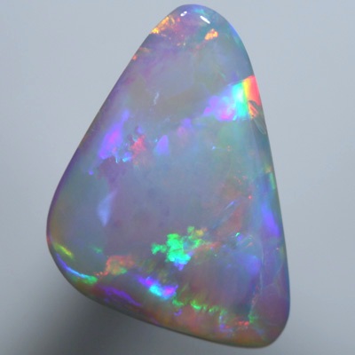 SOLID SEMI BLACK OPAL Large neon rolling flashes of red and orange